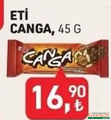 ETİ CANGA ÇİKOLATA 45 G fiyat ve kampanya bilgisi
